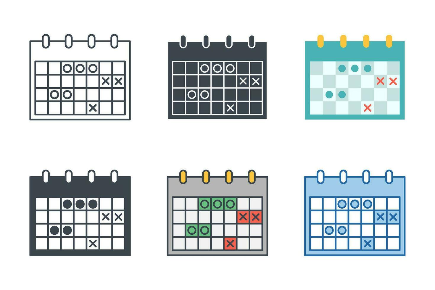 calendario icono símbolo modelo para gráfico y web diseño colección logo vector ilustración