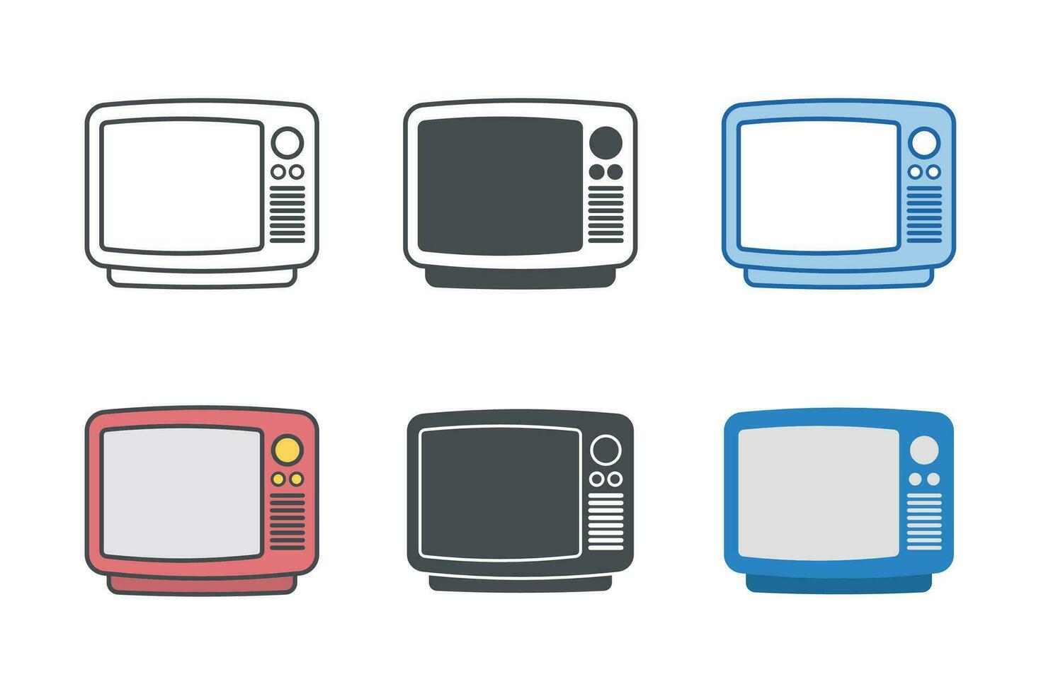 Television Icon symbol template for graphic and web design collection logo vector illustration