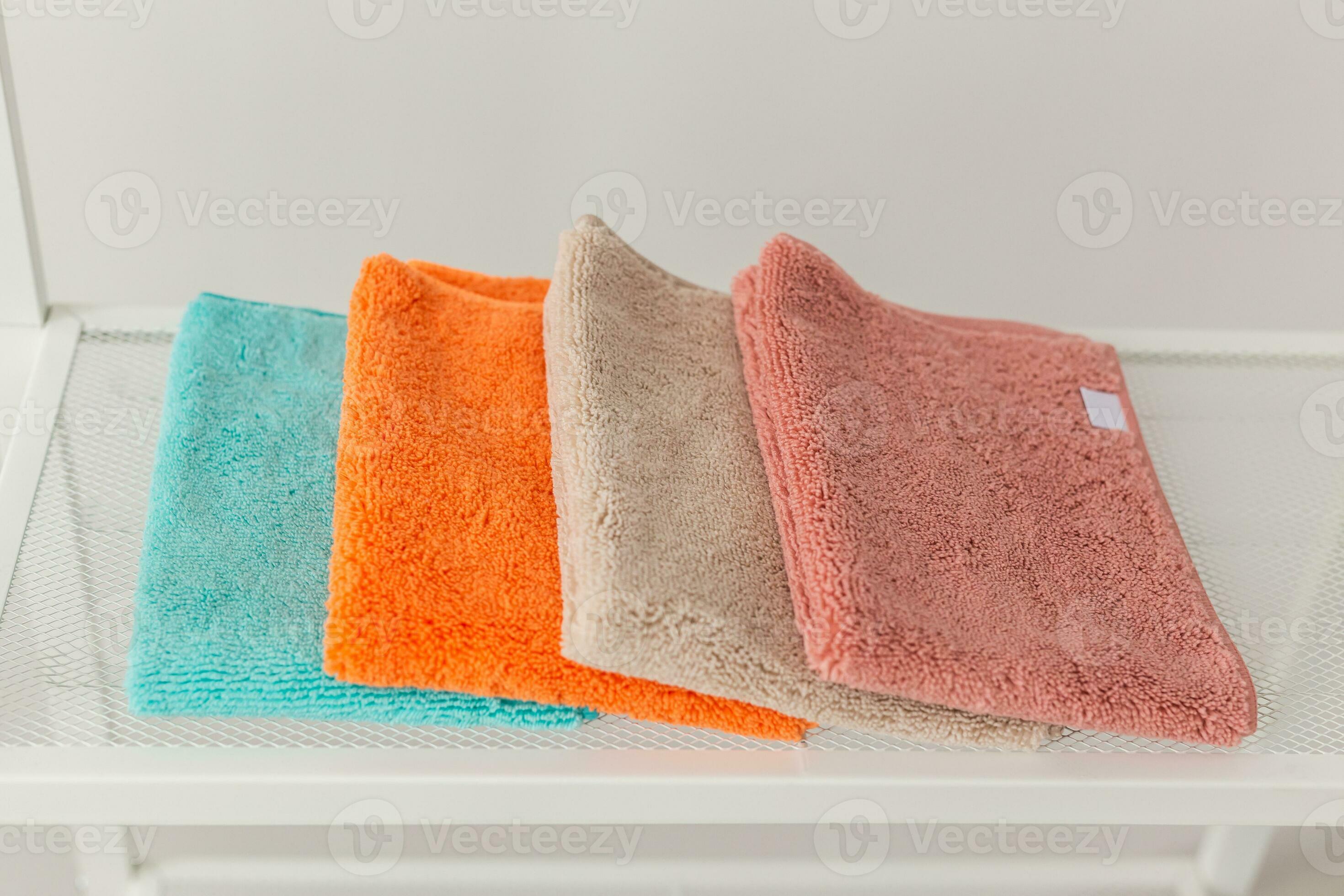 Dust rags and spring cleaning at home. Household chores and
