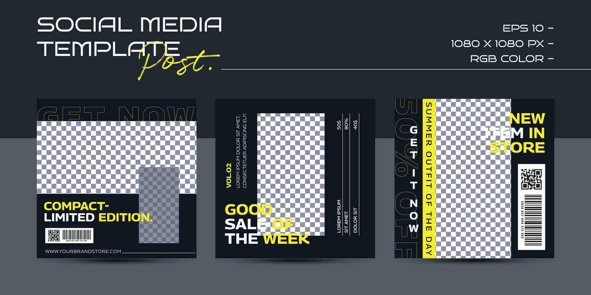 Modern fashion design for social media post template vector