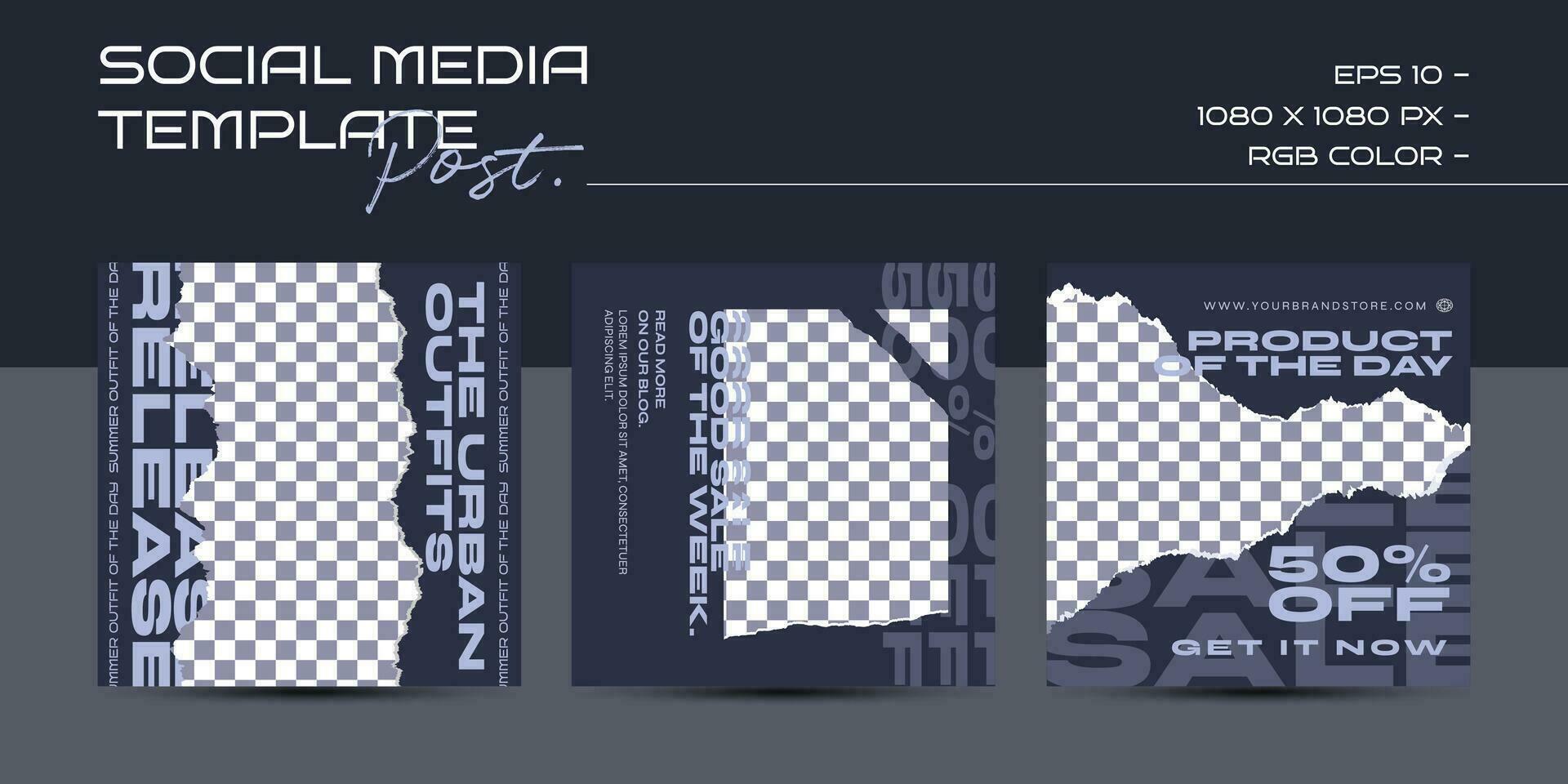 Modern fashion design for social media post template vector