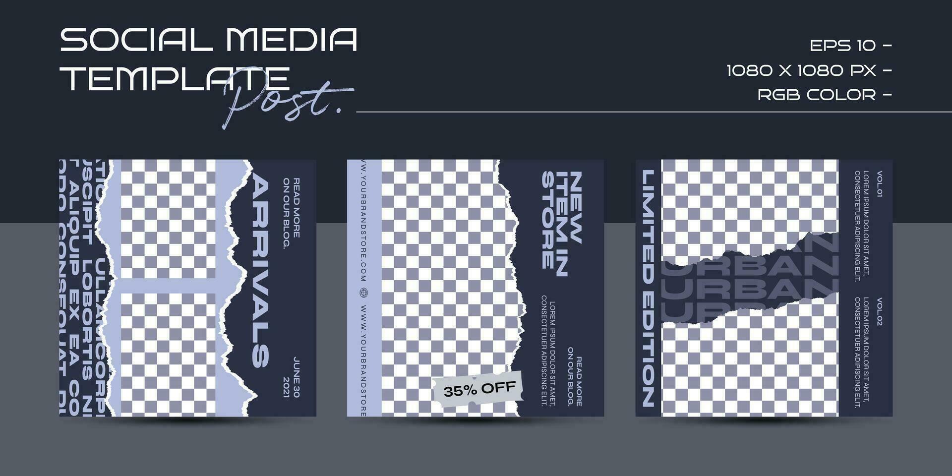 Modern fashion design for social media post template vector