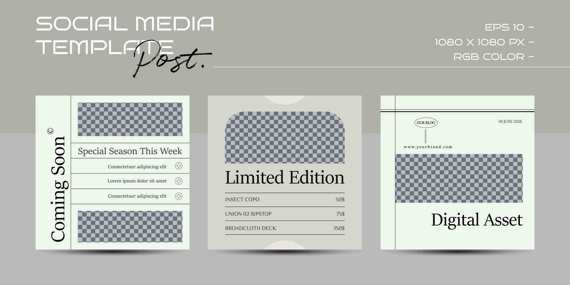 Minimalis Post template vector
