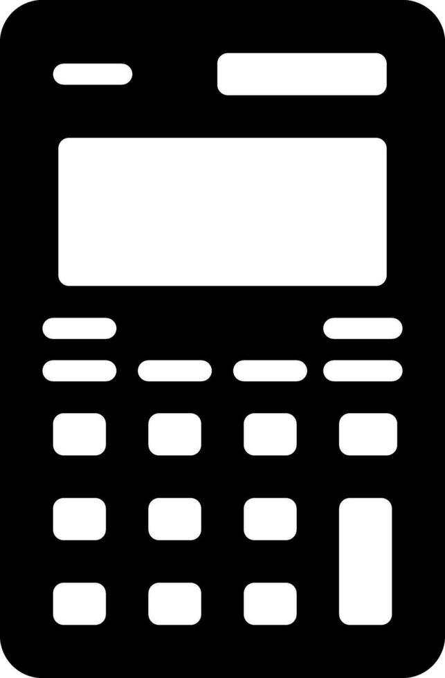 solid icon for calculator vector