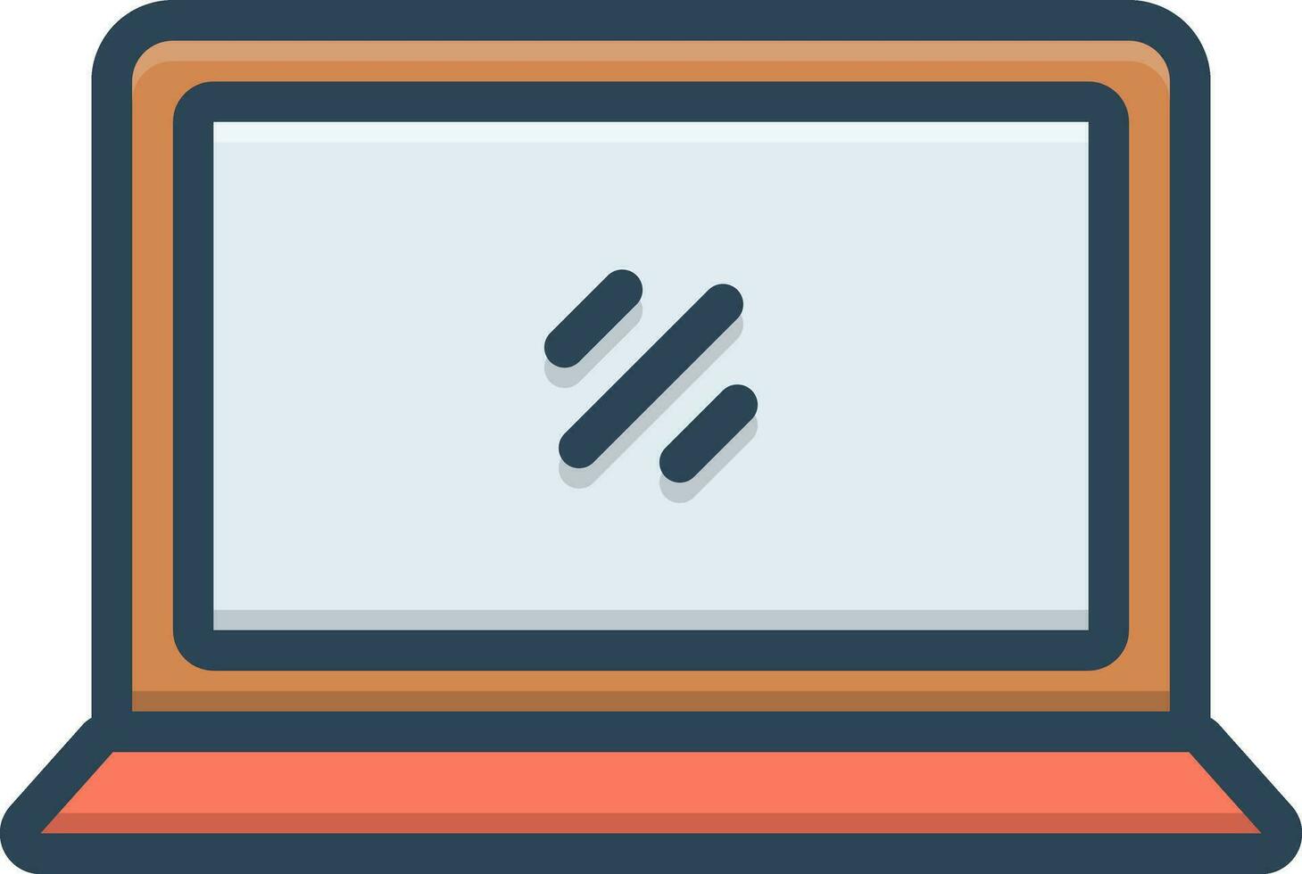 color icon for laptop vector