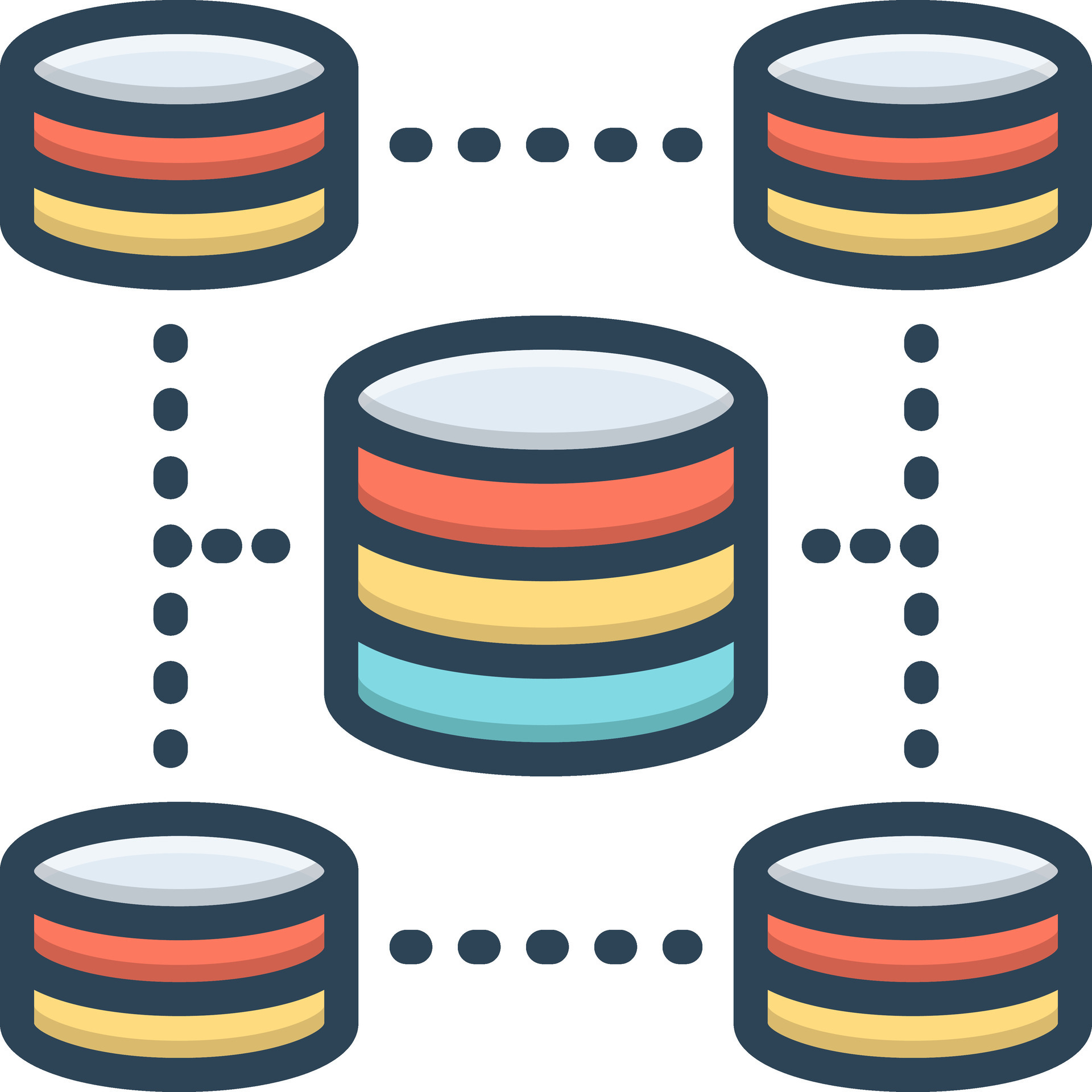 color icon for database 26223314 Vector Art at Vecteezy