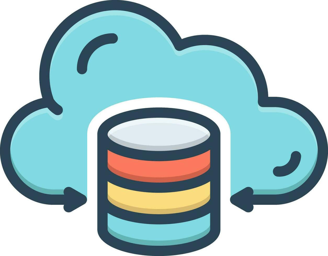 color icon for hosting vector
