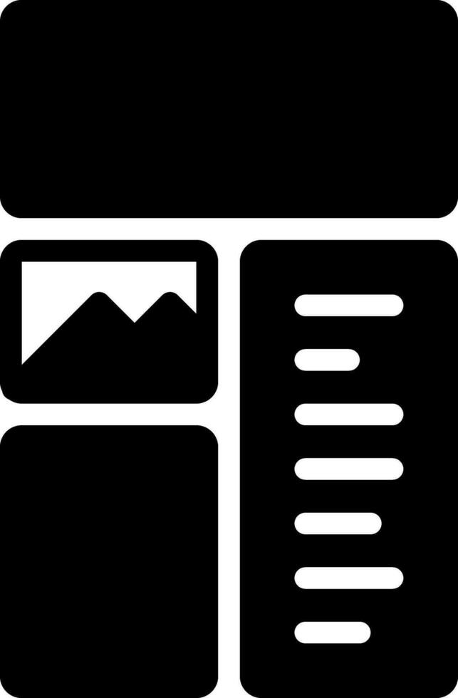 solid icon for layout vector