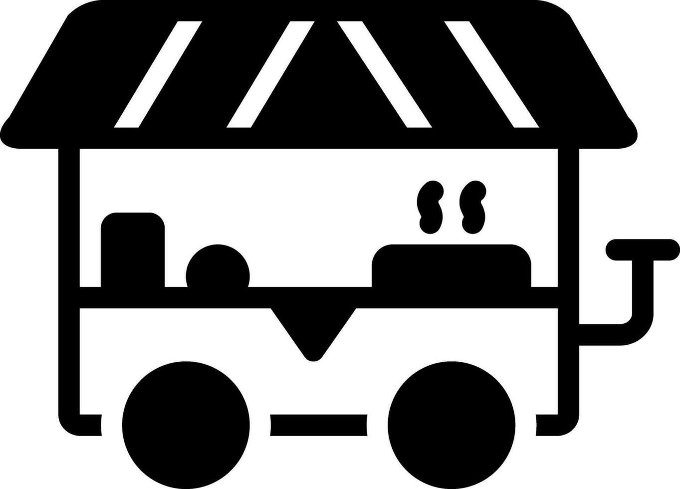 solid icon for street food vector