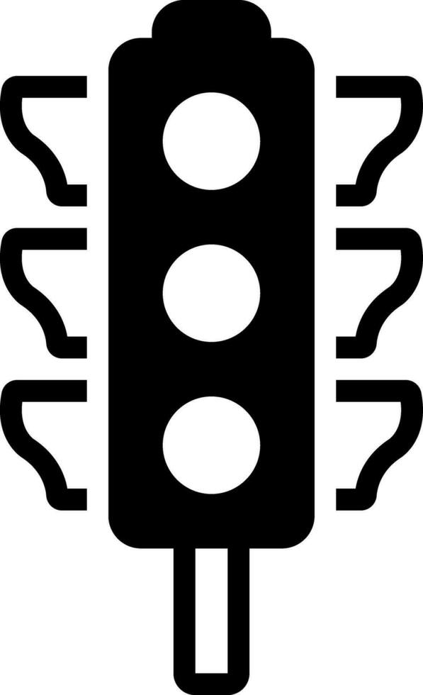 solid icon for traffic light vector