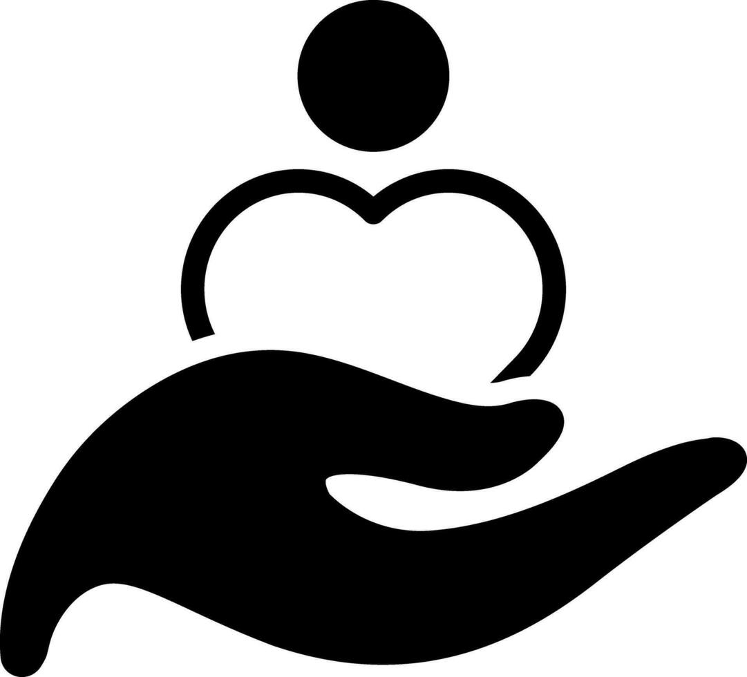solid icon for care vector