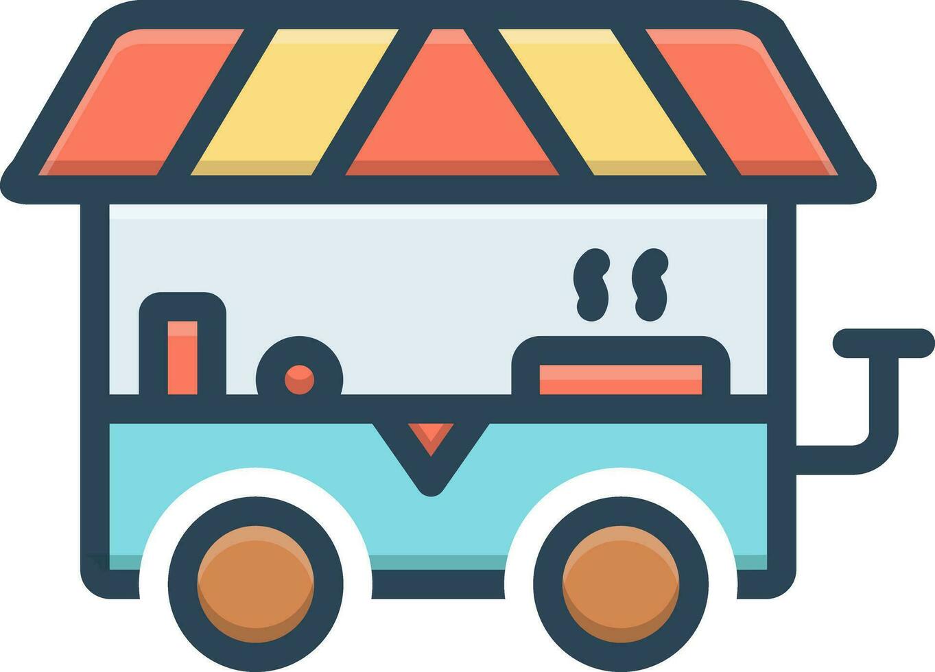 color icon for street food vector