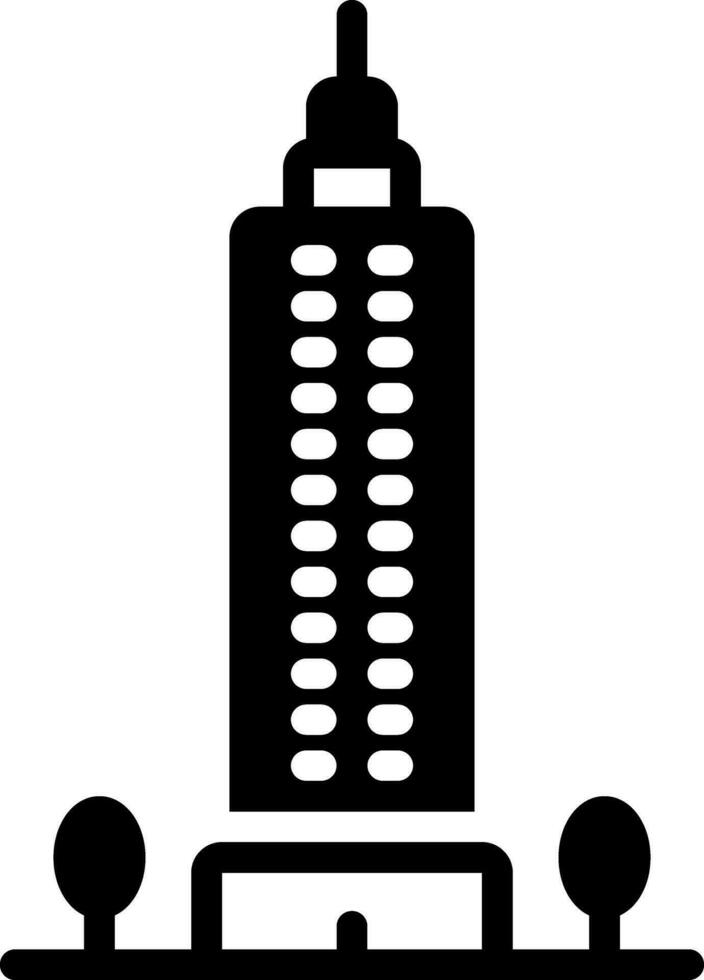 solid icon for skyscraper vector