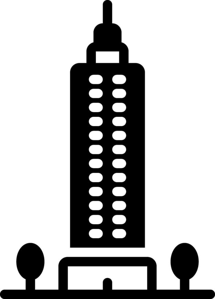 solid icon for skyscraper vector