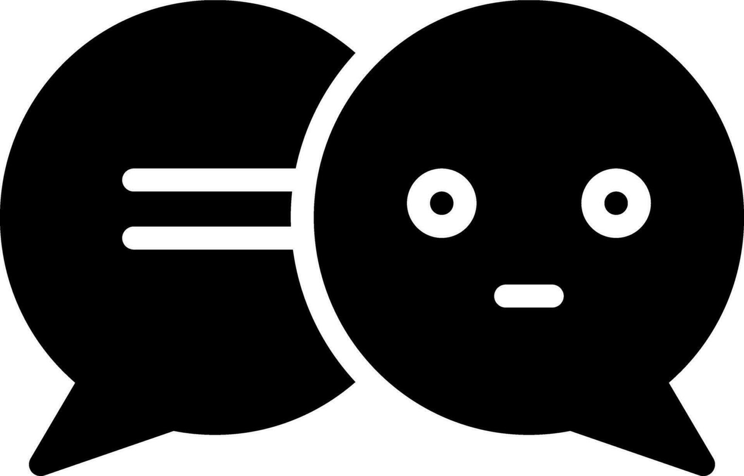 solid icon for speech bubbles vector