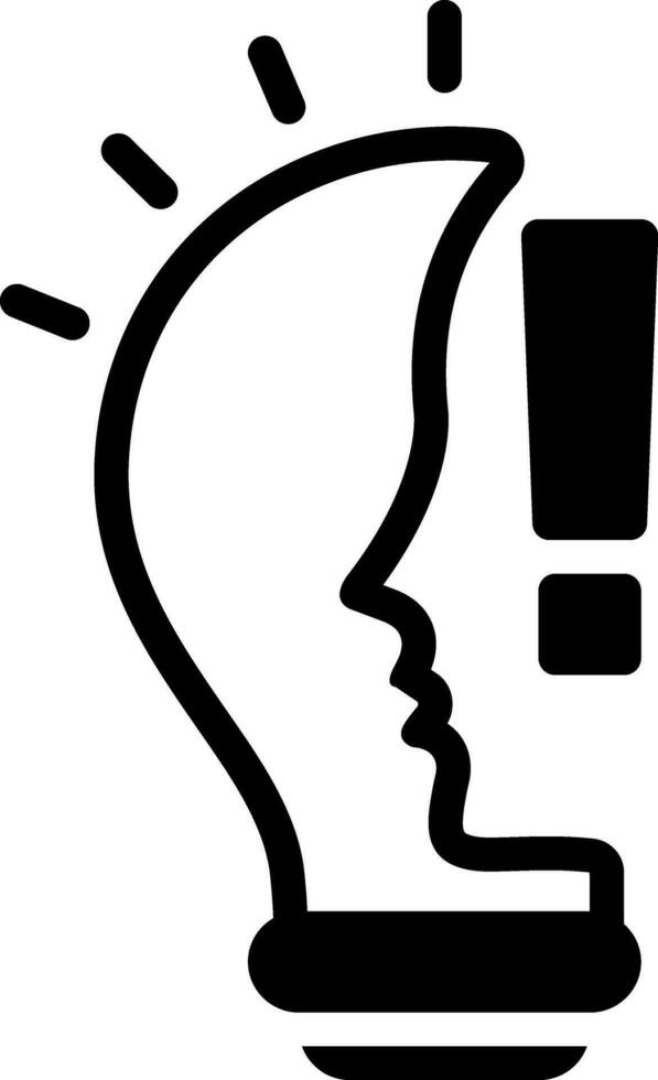 solid icon for idea vector