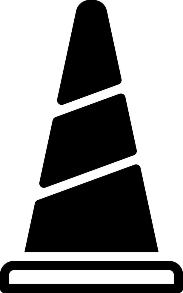 solid icon for cone vector