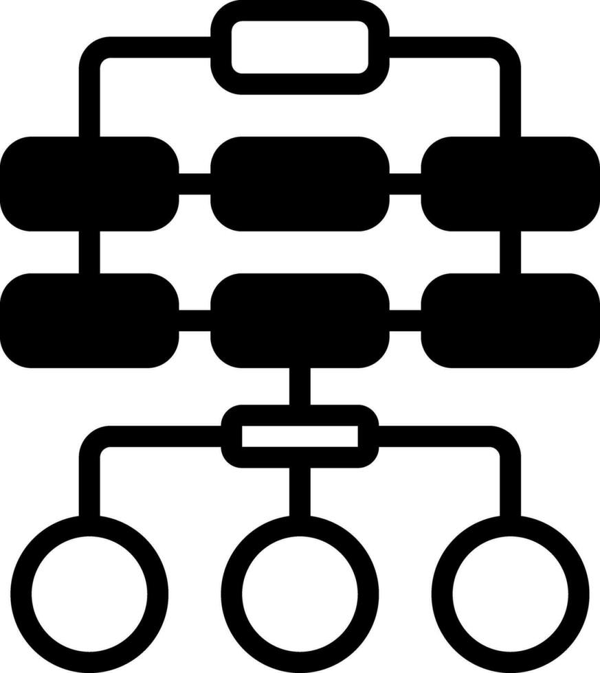 solid icon for sitemap vector