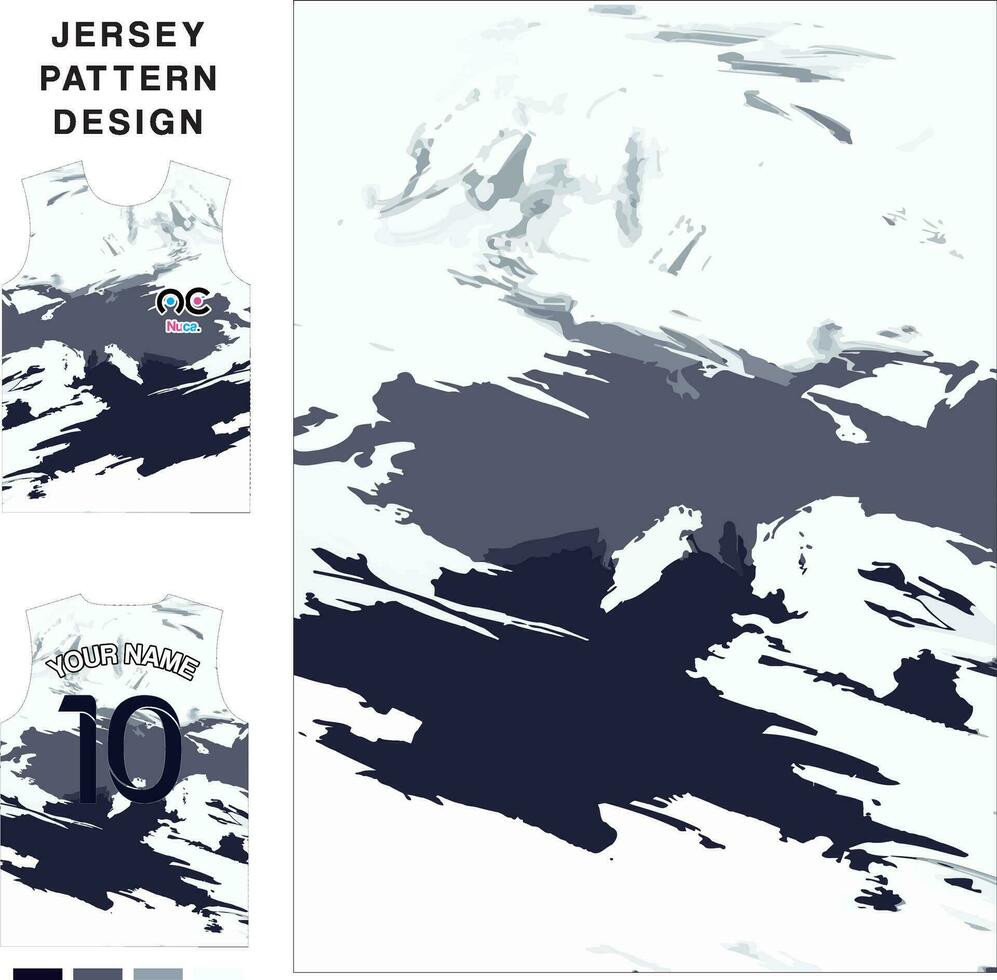 Abstract painting concept vector jersey pattern template for printing or sublimation sports uniforms football volleyball basketball e-sports cycling and fishing Free Vector.