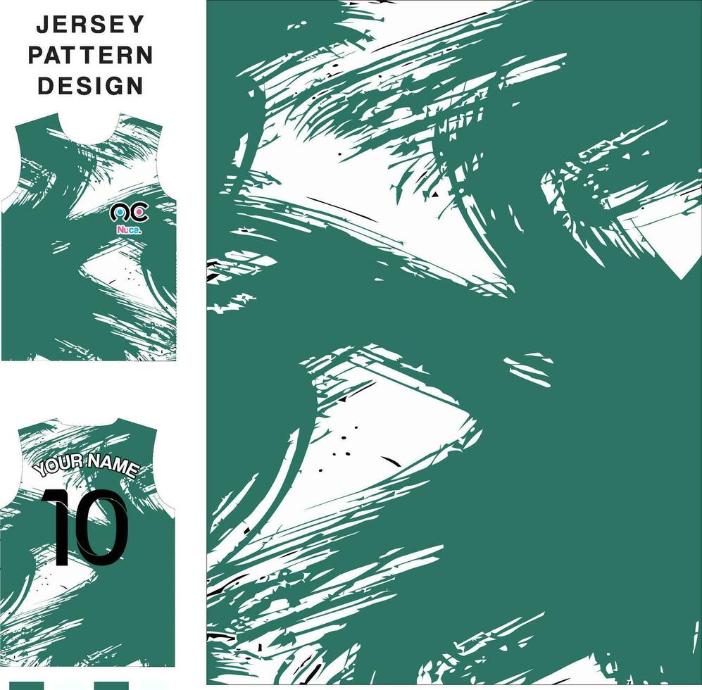 Abstract brush concept vector jersey pattern template for printing or sublimation sports uniforms football volleyball basketball e-sports cycling and fishing Free Vector.