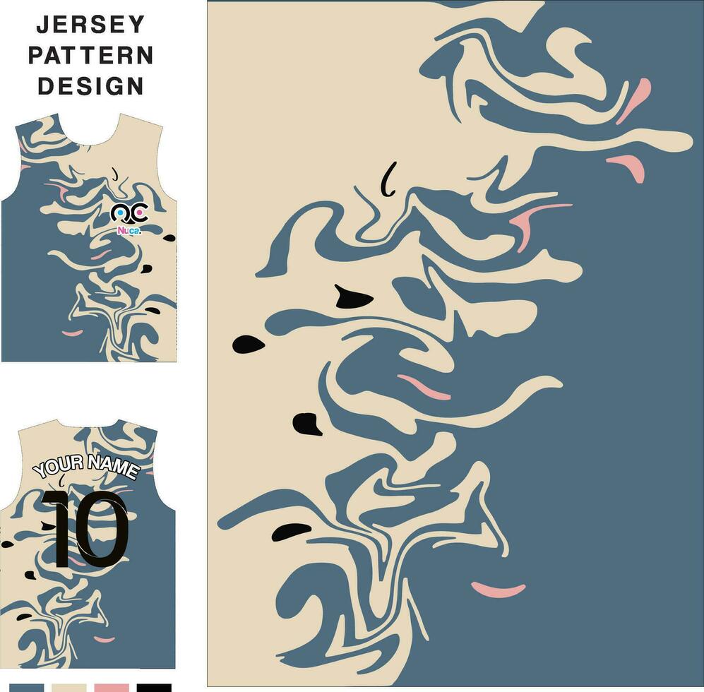 Abstract concept vector jersey pattern template for printing or sublimation sports uniforms football volleyball basketball e-sports cycling and fishing Free Vector.