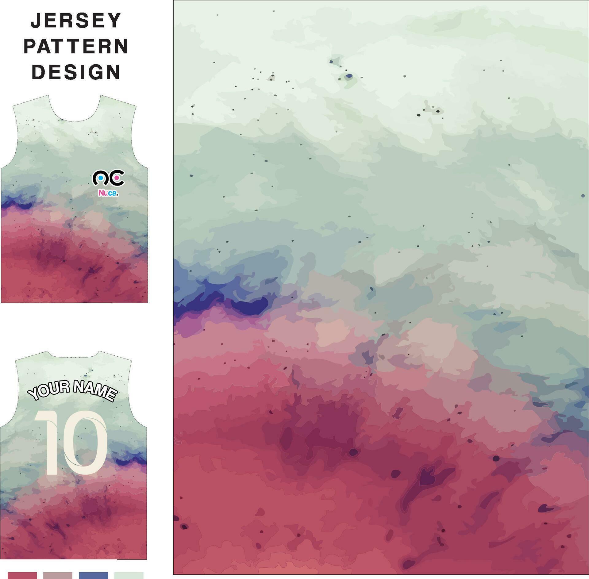 Abstract art concept vector jersey pattern template for printing or