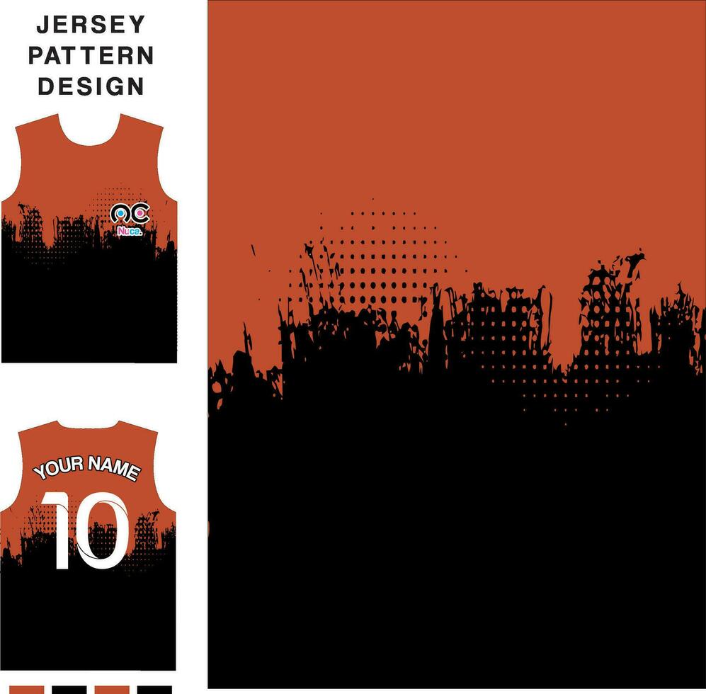 Abstract grunge concept vector jersey pattern template for printing or sublimation sports uniforms football volleyball basketball e-sports cycling and fishing Free Vector.