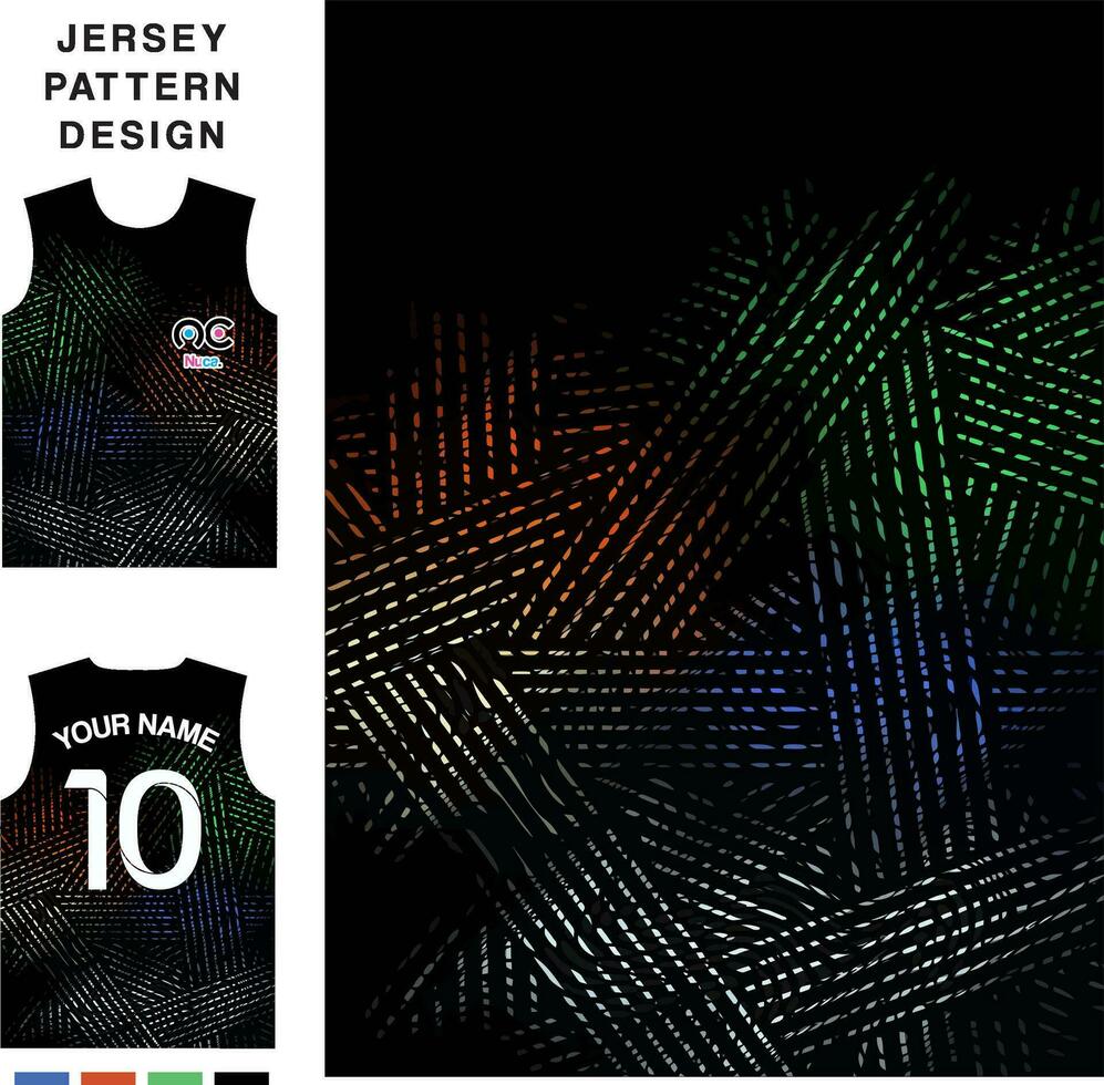 Abstract concept vector jersey pattern template for printing or sublimation sports uniforms football volleyball basketball e-sports cycling and fishing Free Vector.