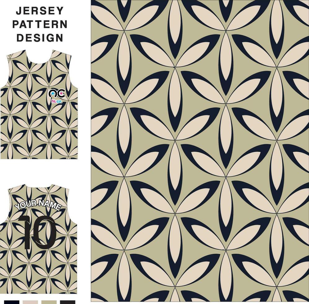 Abstract flower concept vector jersey pattern template for printing or sublimation sports uniforms football volleyball basketball e-sports cycling and fishing Free Vector.