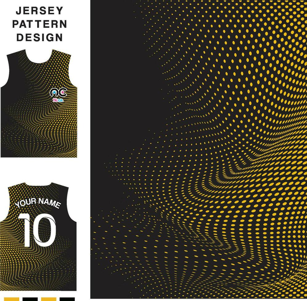 Abstract halftone concept vector jersey pattern template for printing or sublimation sports uniforms football volleyball basketball e-sports cycling and fishing Free Vector.