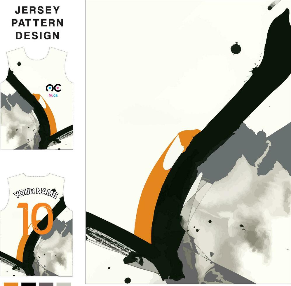 Abstract ink art concept vector jersey pattern template for printing or sublimation sports uniforms football volleyball basketball e-sports cycling and fishing Free Vector.
