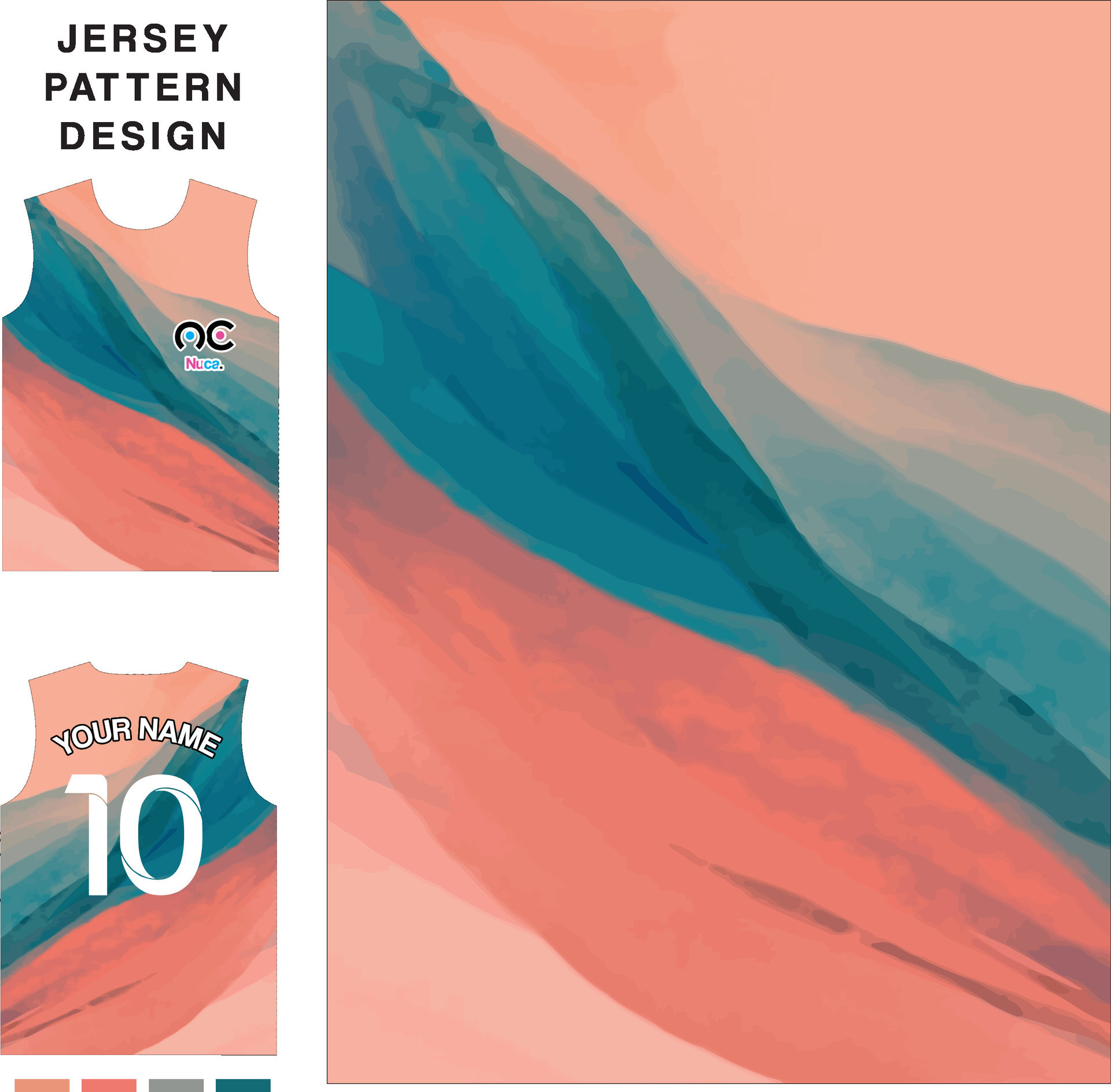 Abstract painting art concept vector jersey pattern template for