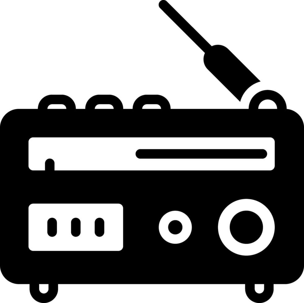 solid icon for radio vector