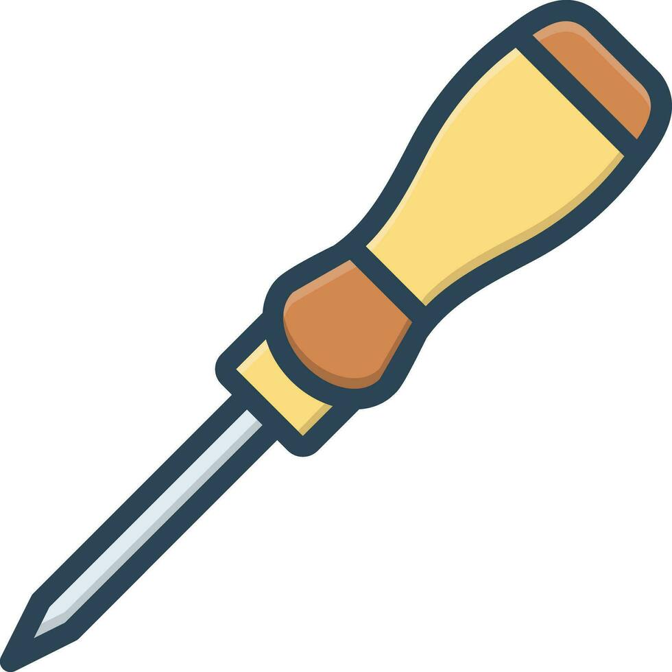 color icon for screwdriver vector