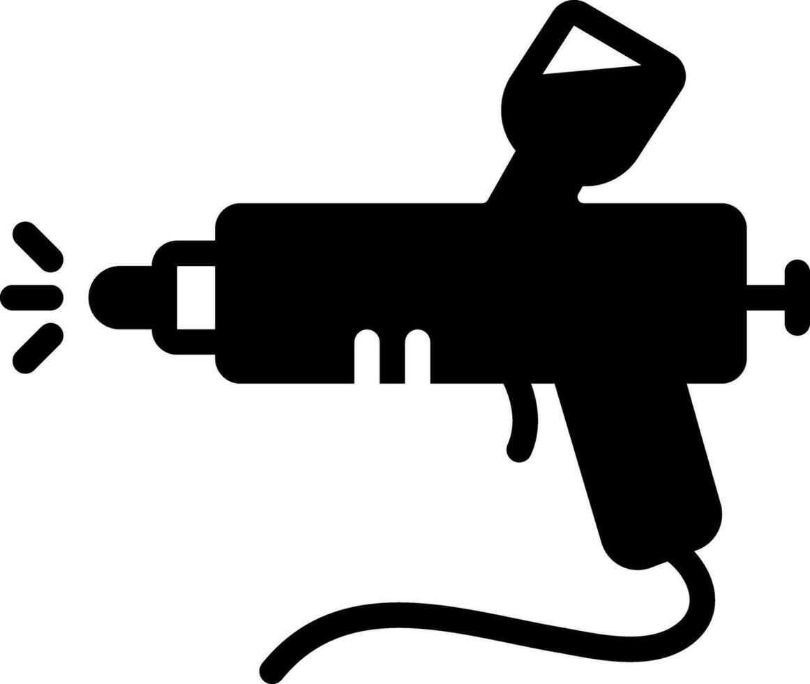 solid icon for spray gun vector