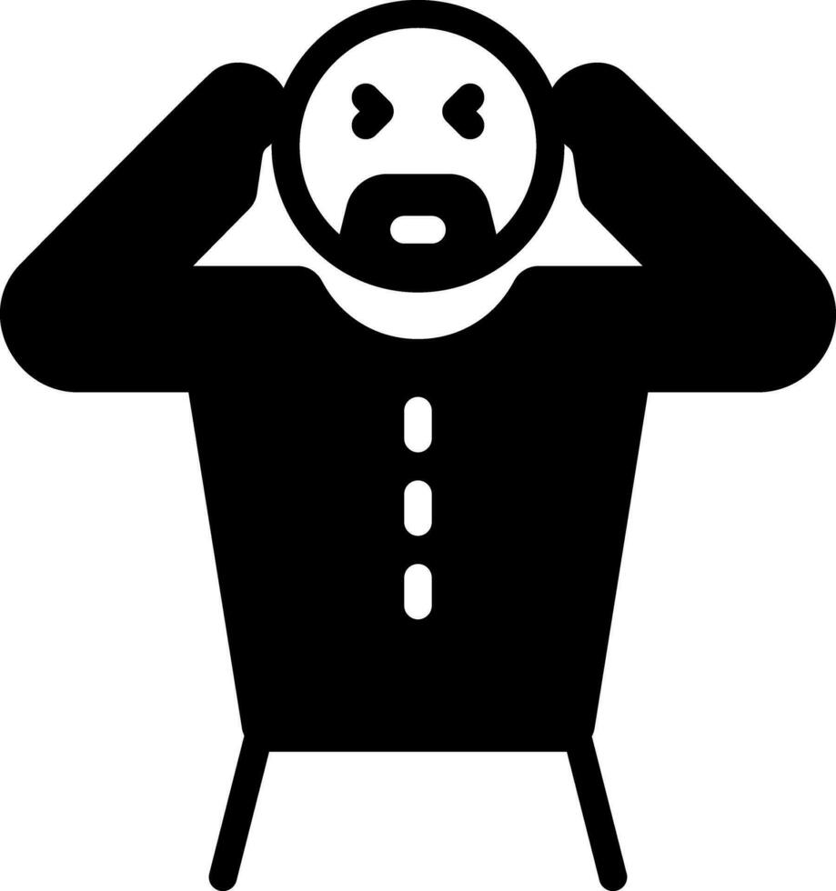 solid icon for unable vector