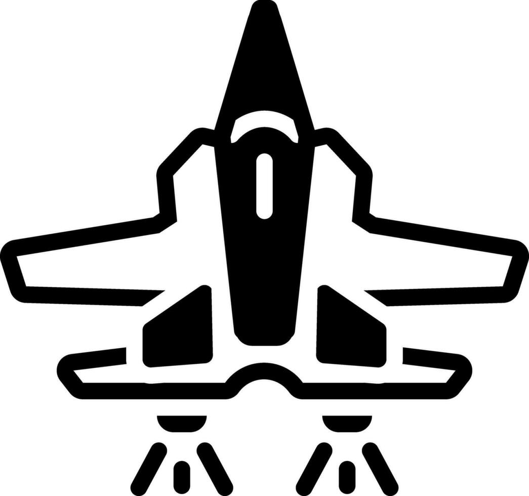 solid icon for jet vector