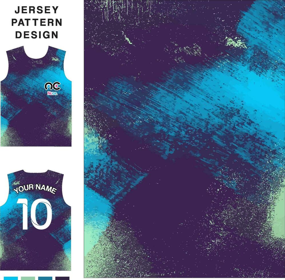 Abstract grunge concept vector jersey pattern template for printing or sublimation sports uniforms football volleyball basketball e-sports cycling and fishing Free Vector.