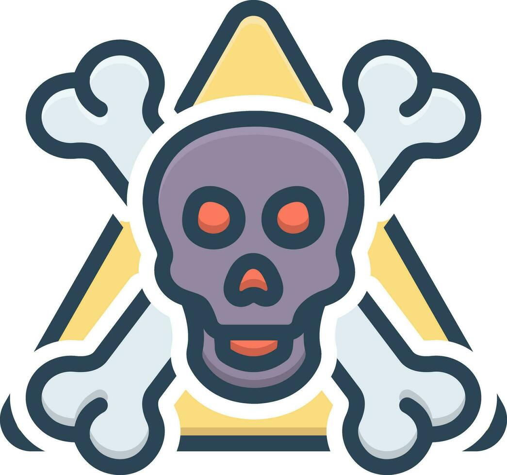 color icon for danger vector