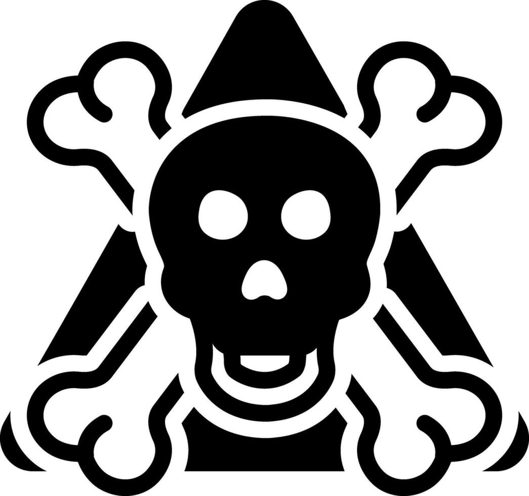 solid icon for danger vector