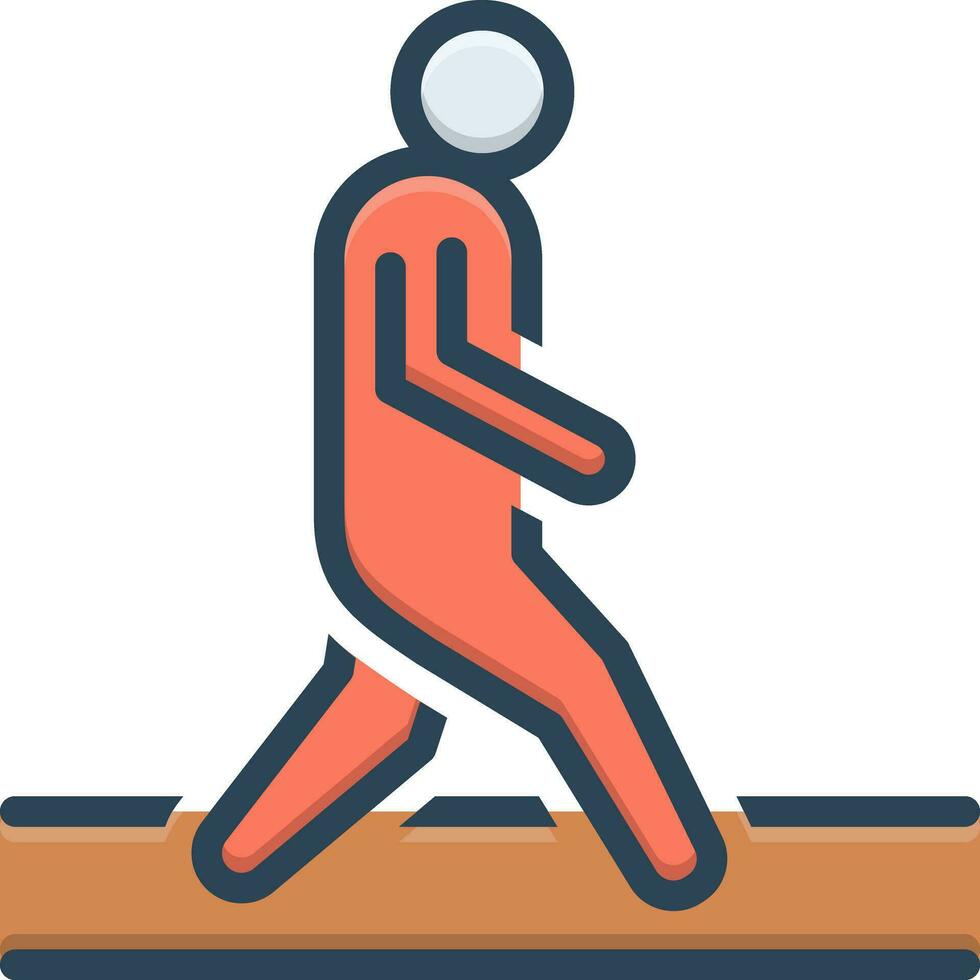 color icon for walk vector