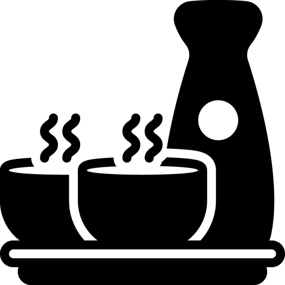 solid icon for sake vector