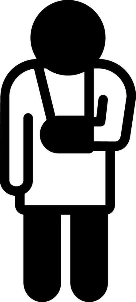 solid icon for pain vector