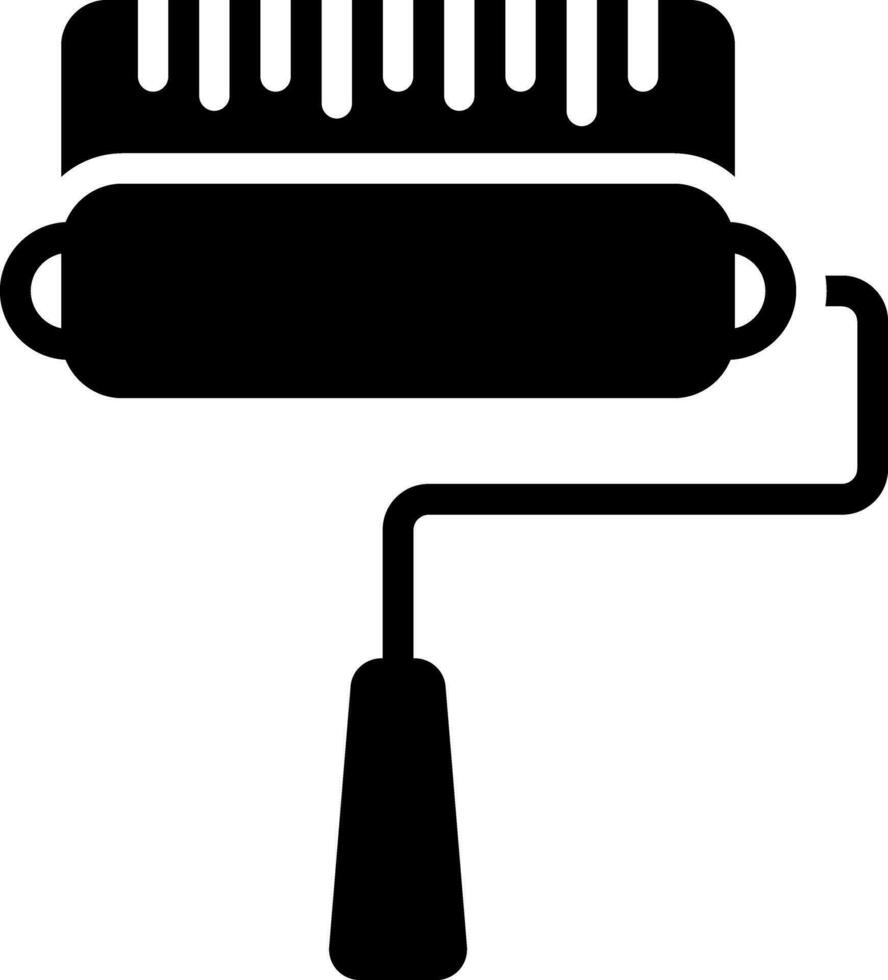 solid icon for paint roller vector