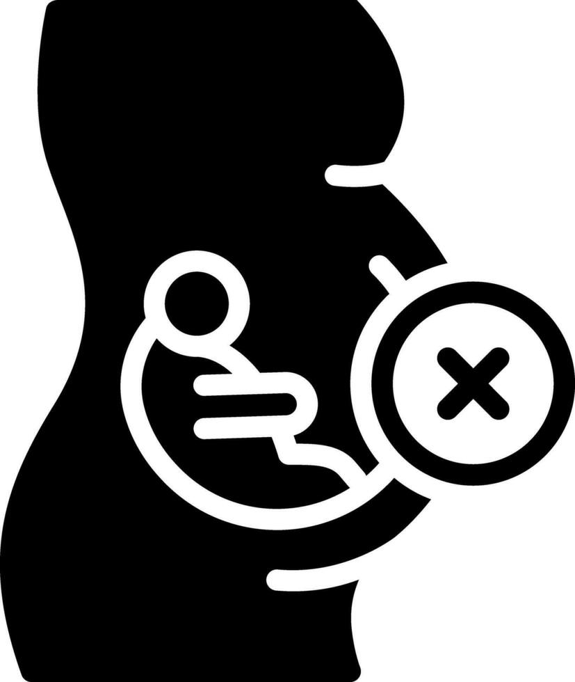solid icon for abortion vector