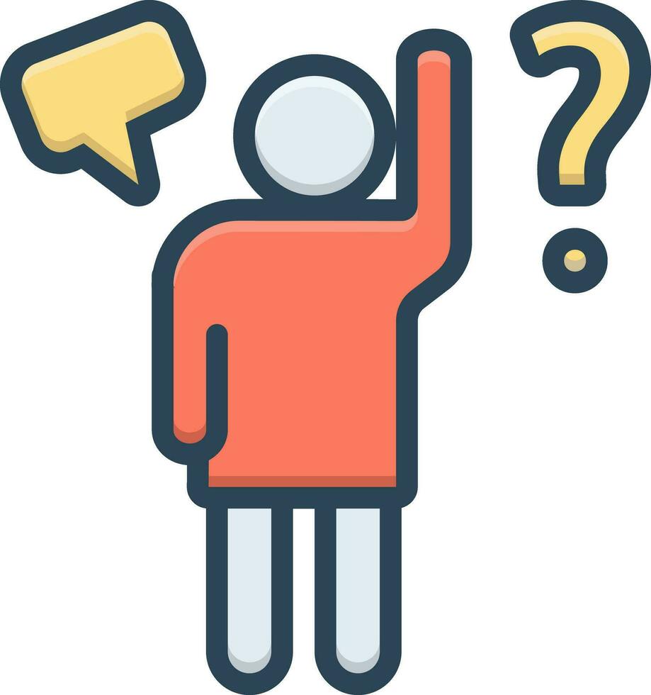 color icon for question vector