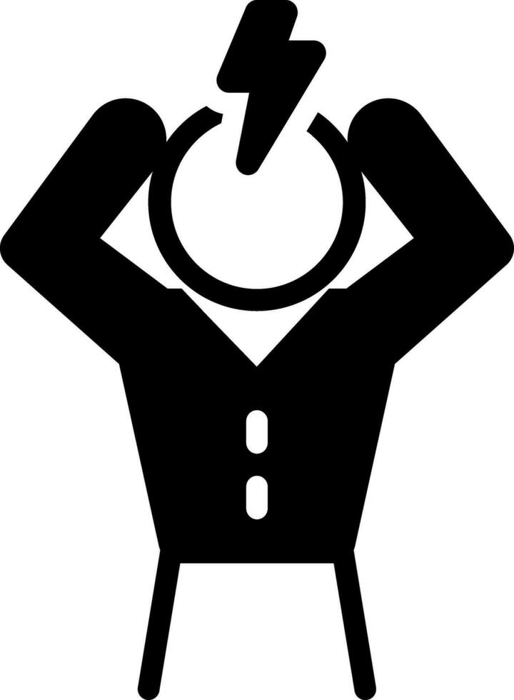 solid icon for pain vector