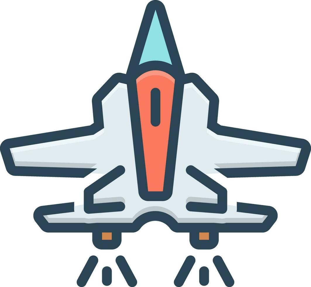 color icon for jet vector