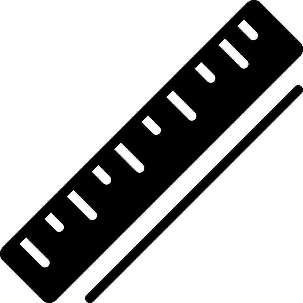 solid icon for ruler vector