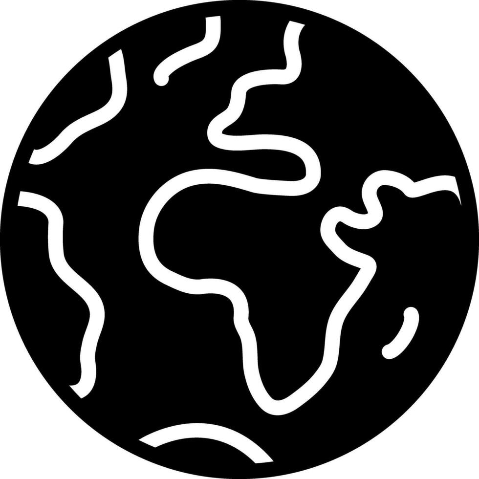 solid icon for earth vector